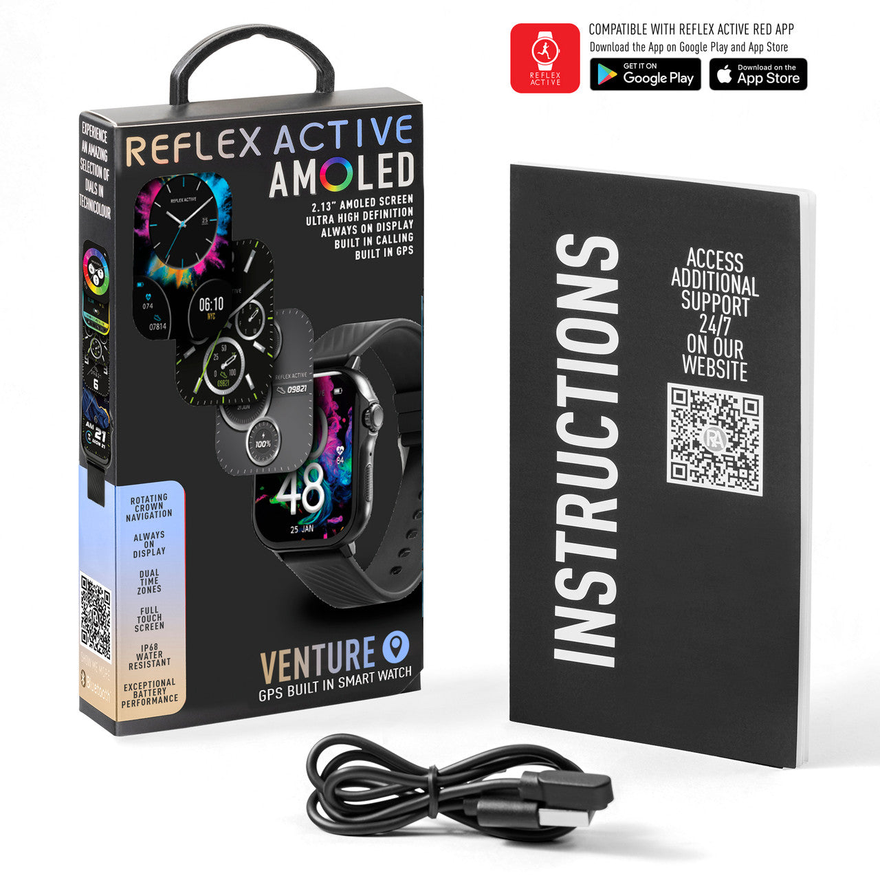 Reflex Active Venture XL Black Strap Watch