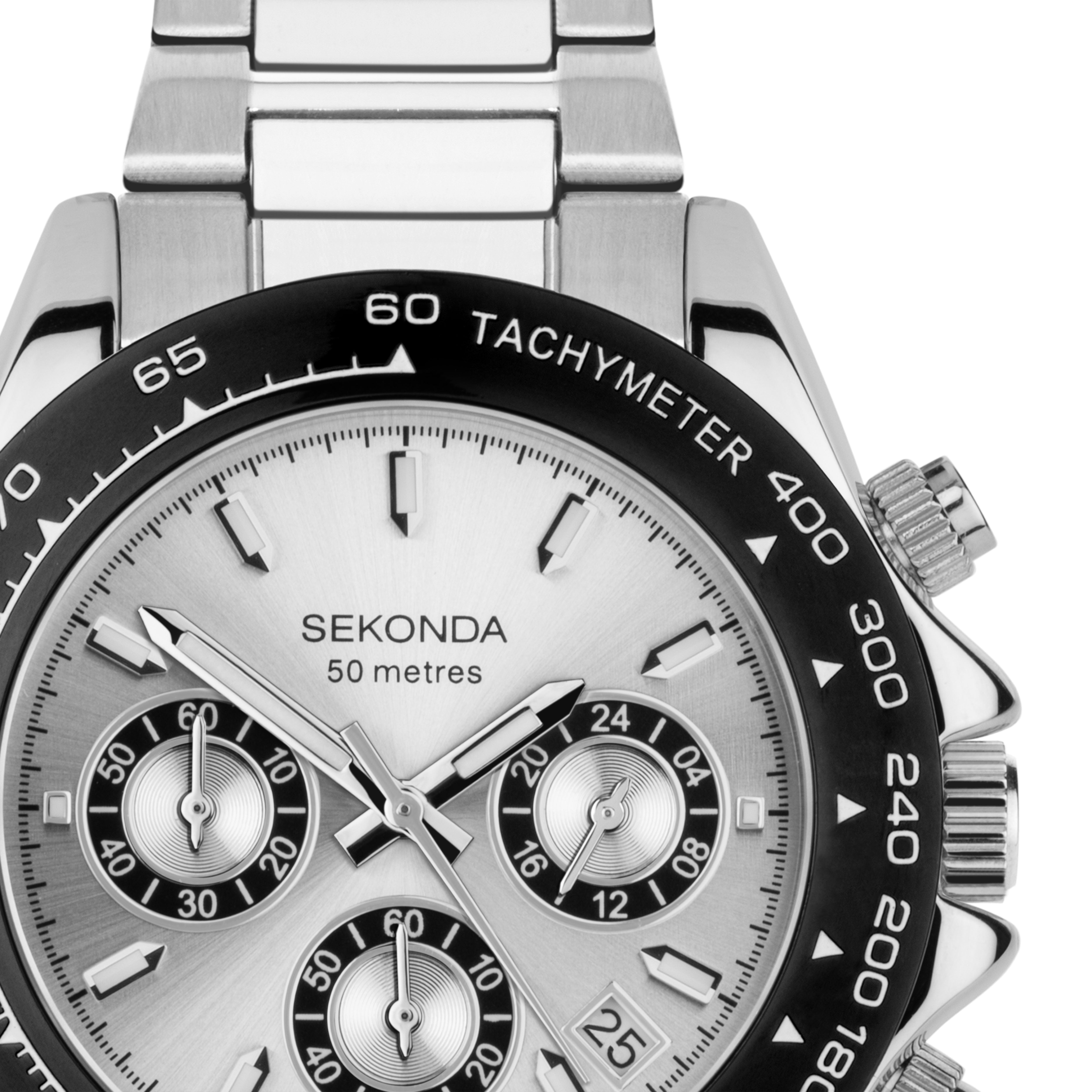 Sekonda Circuit Silver Mens Chronograph Stainless Steel Watch 2024