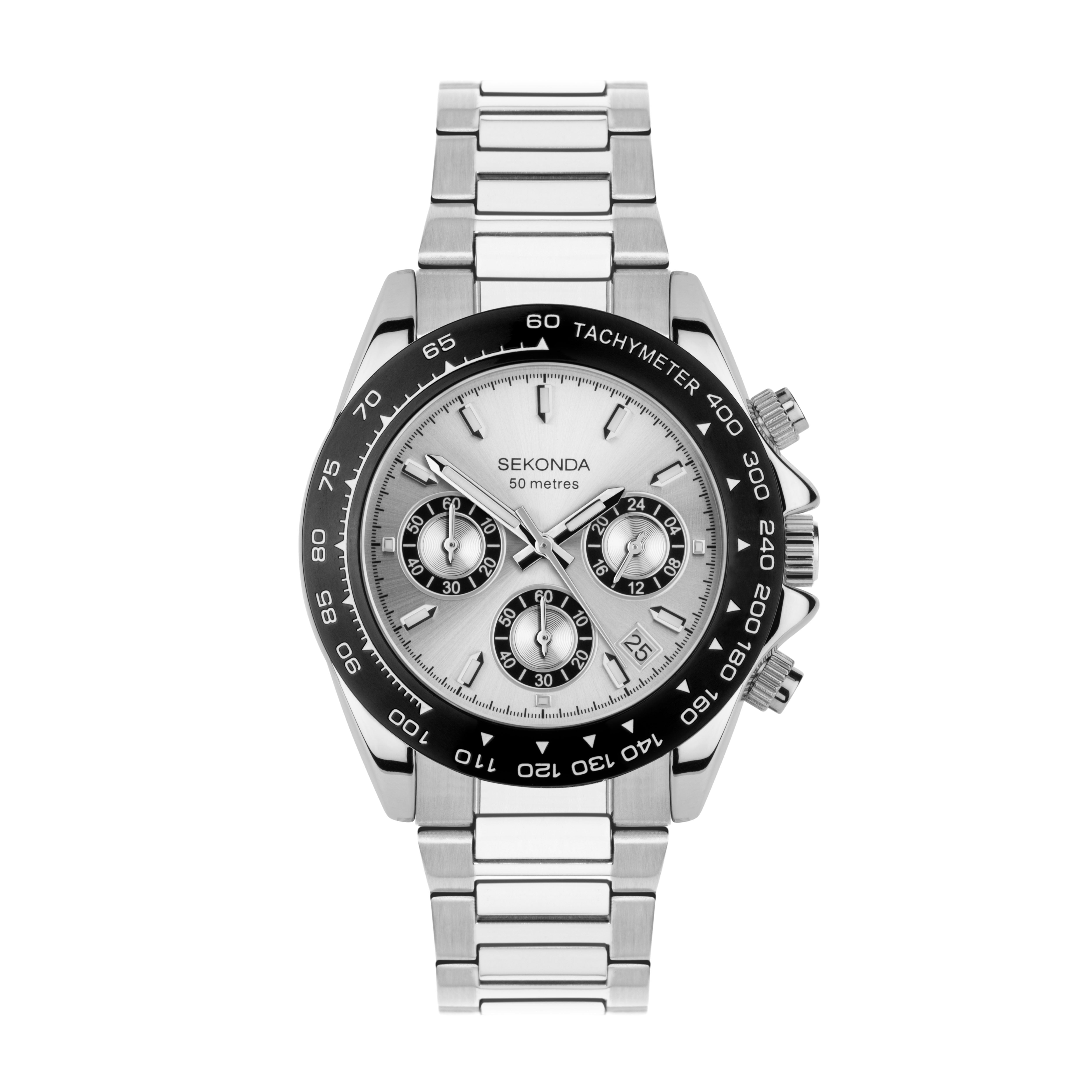 Sekonda Circuit Silver Mens Chronograph Stainless Steel Watch 2024