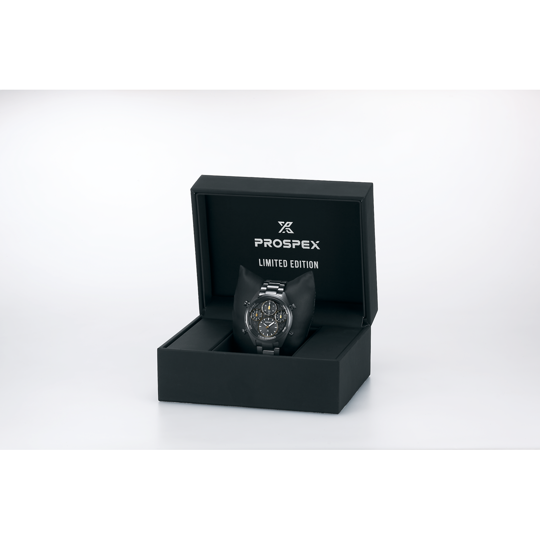 Limited edition Prospex watch in a black presentation box.