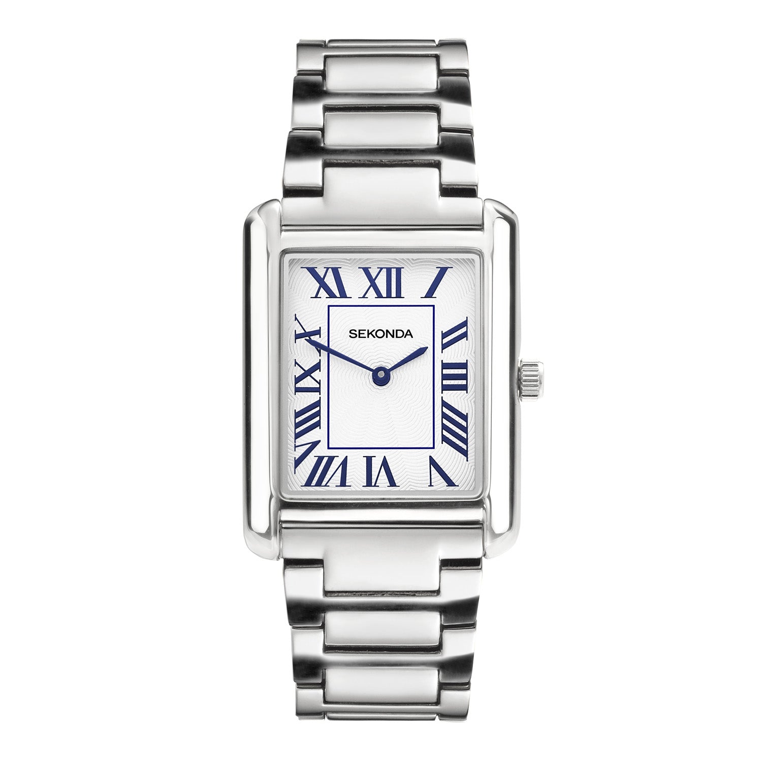 Sekonda Mens Stainless Steel Guilloche Bracelet Watch 28x37mm