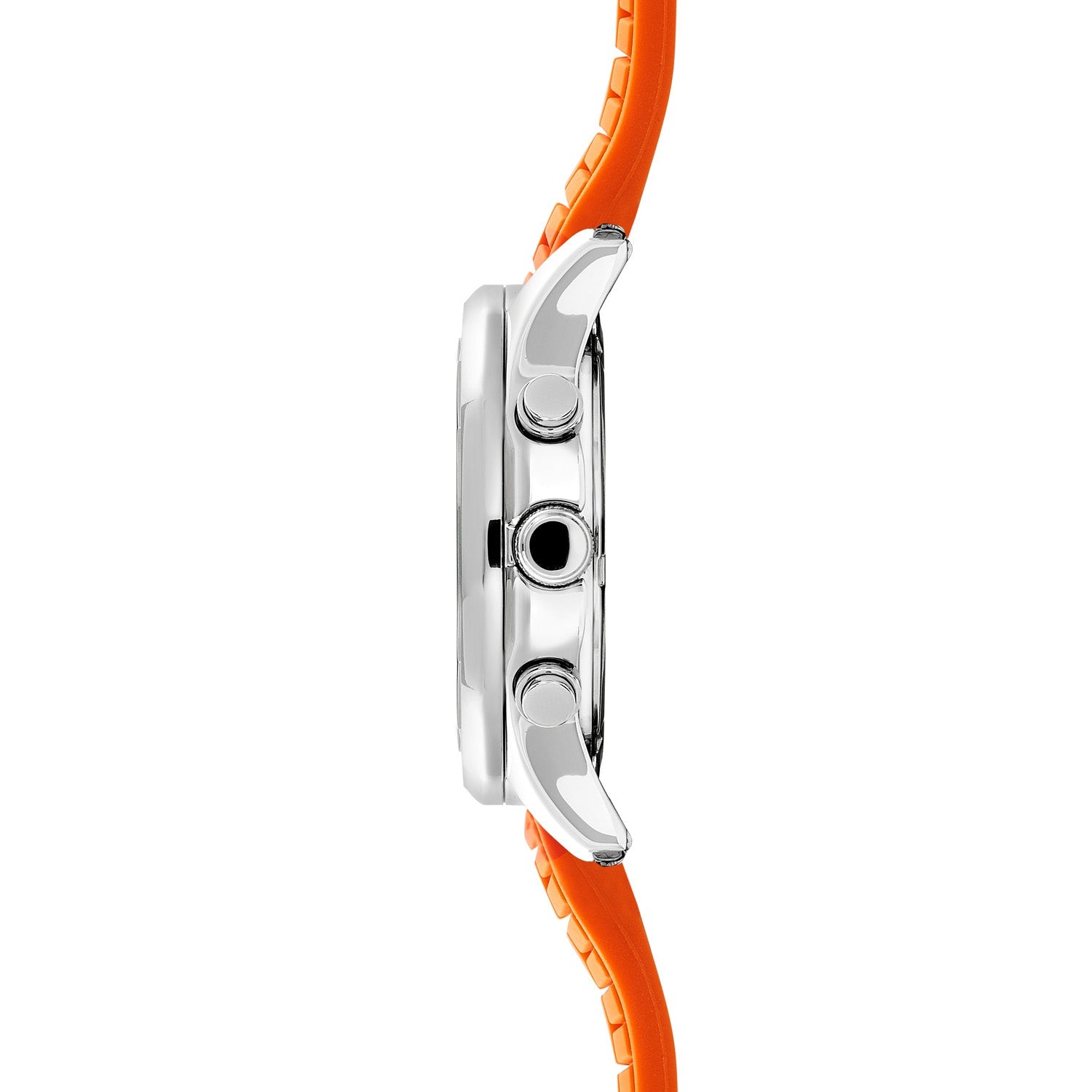Sekonda Octaire Mens Black Dial Watch With Orange Silicone Strap 40mm