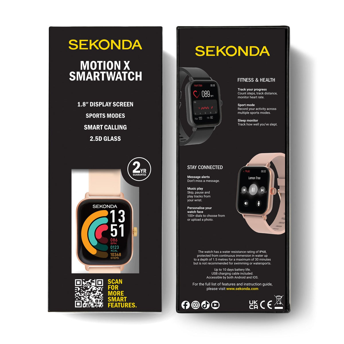 Sekonda Motion X LCD Display 36mm Unisex Watch Pink SK30293