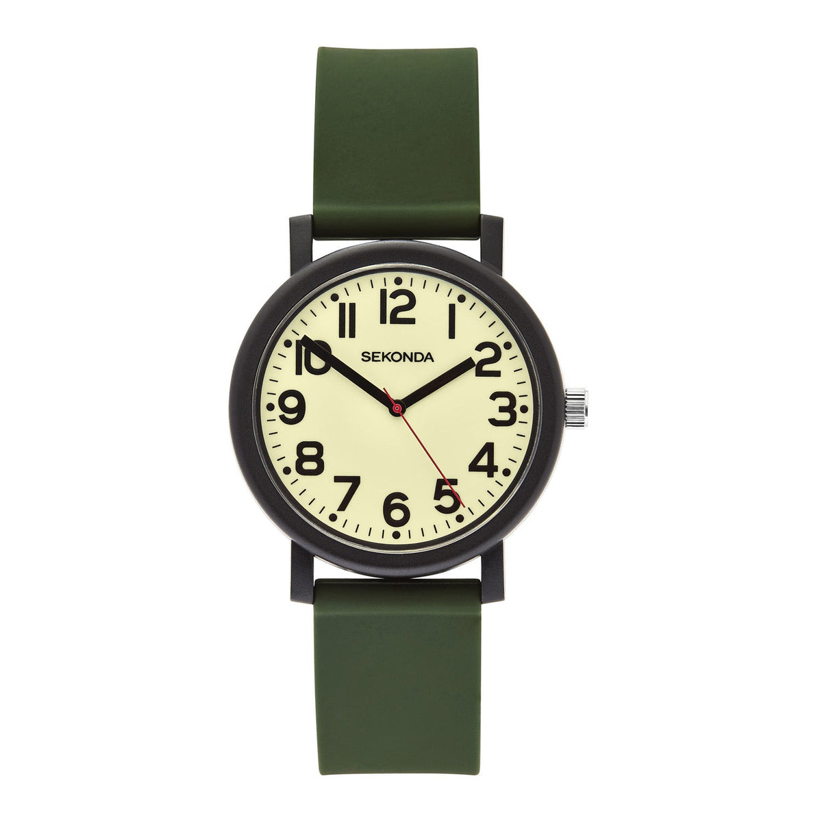 Sekonda Nova Light Green Dial Green Silicone Unisex Watch SK30360 front packshot