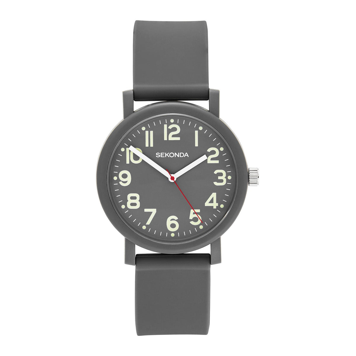 Sekonda Nova Grey Dial Grey Silicone Unisex Watch SK30361 front packshot