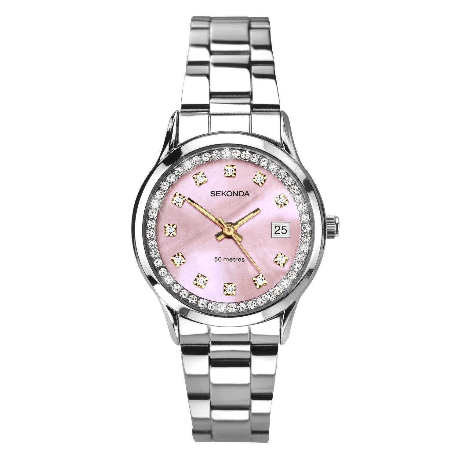 Sekonda Catherine Womens Pink Dial Stainless Steel Watch 27mm