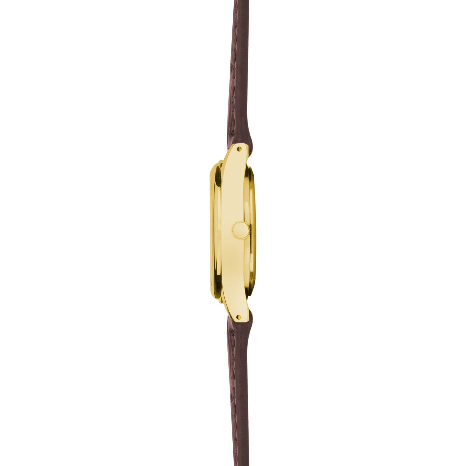 Sekonda Womens Gold Watch Brown Leather Strap White Dial 25mm