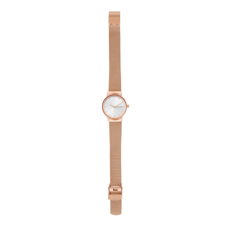 Elegant Skagen Freja Women's Rose Gold Watch with White Dial - Model SKW2665