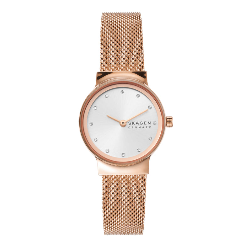 Elegant Skagen Freja Women's Rose Gold Watch with White Dial - Model SKW2665