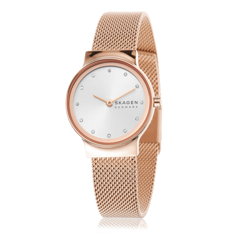 Elegant Skagen Freja Women's Rose Gold Watch with White Dial - Model SKW2665