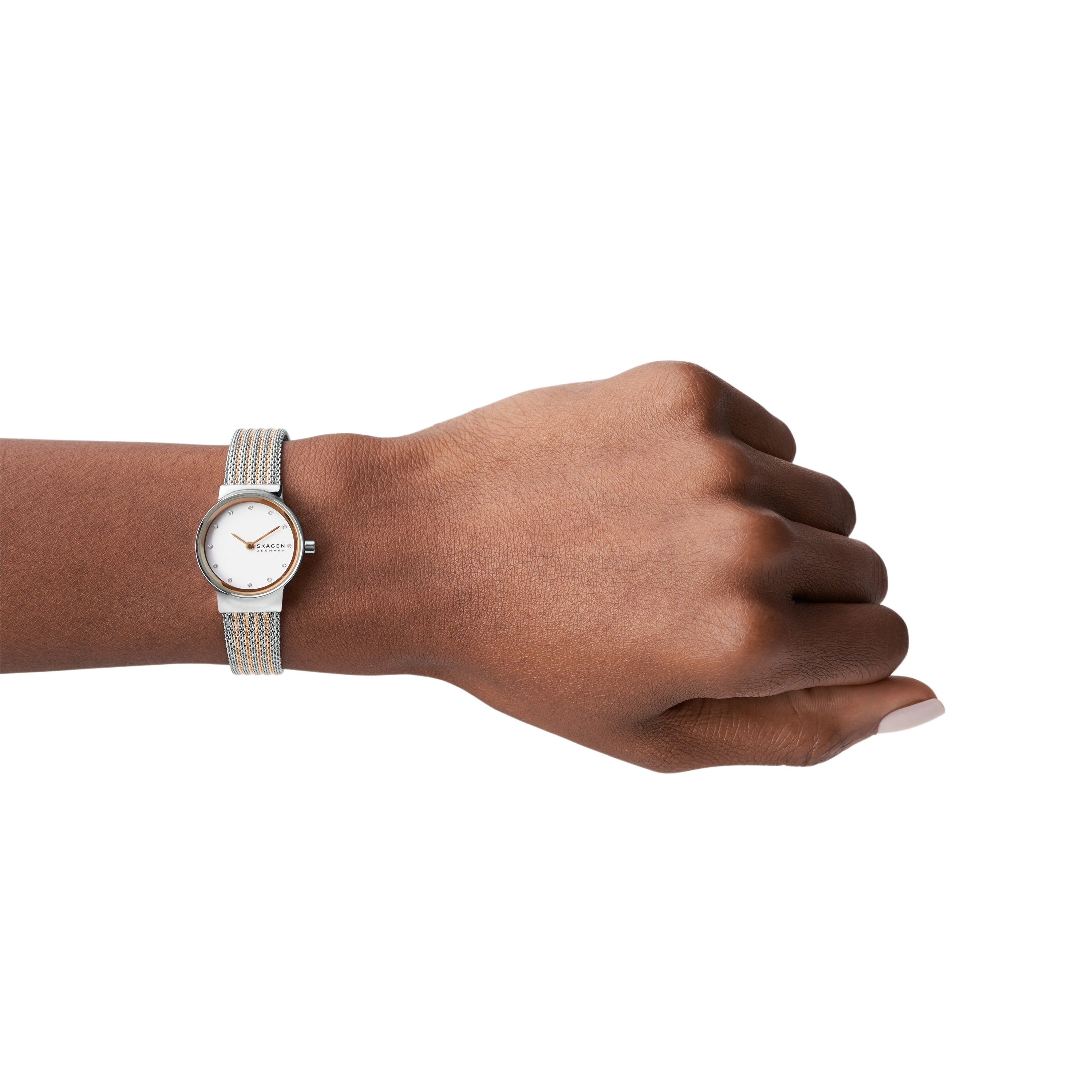 Skagen Freja Lille Two-Tone Steel Mesh Strap Watch SKW2699