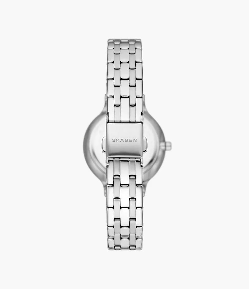 Skagen Anita Lille Elegant Silver Stainless Steel Watch with Three-Hand Display SKW3126