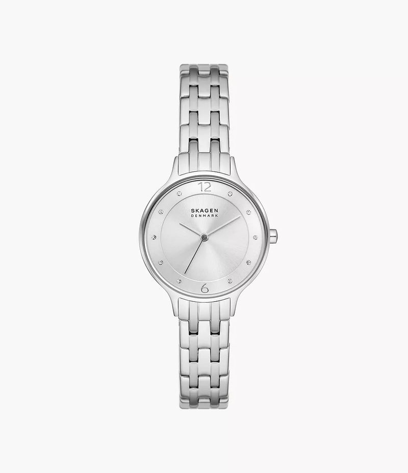 Skagen Anita Lille Elegant Silver Stainless Steel Watch with Three-Hand Display SKW3126