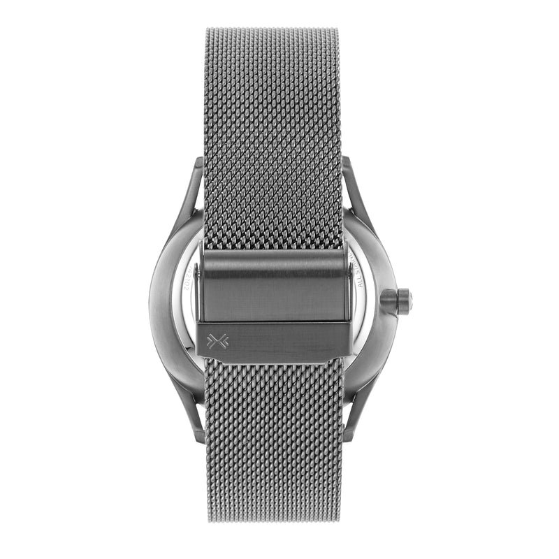 Skagen Holst Charcoal Steel Mesh Chronograph Watch SKW6180 with Dual Sub-Dials and 50m Water Resistance