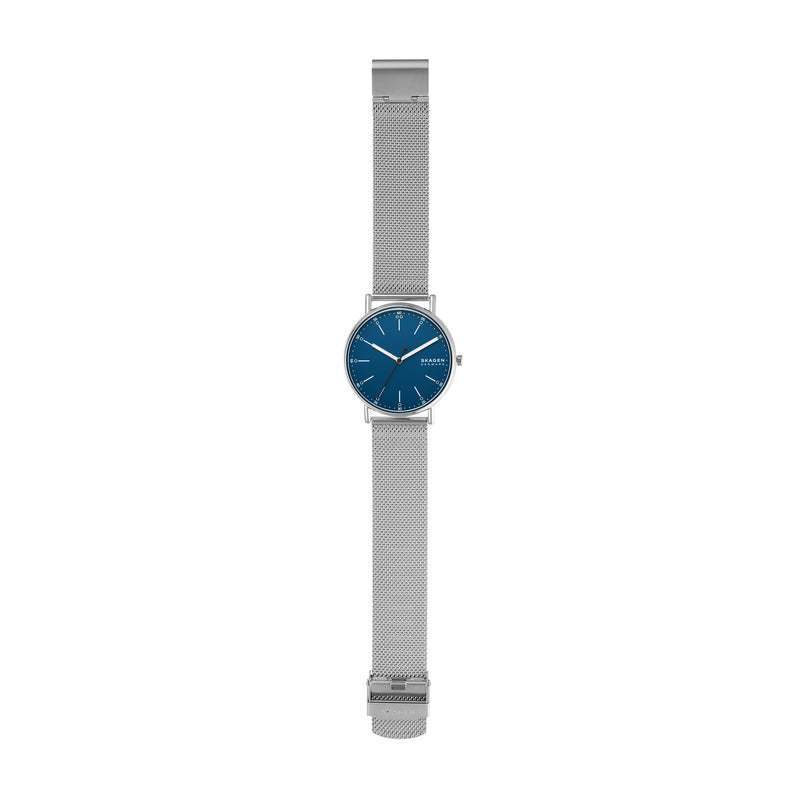 Skagen Signatur Silver Stainless Steel Mesh Watch with Three-Hand Movement - SKW6904