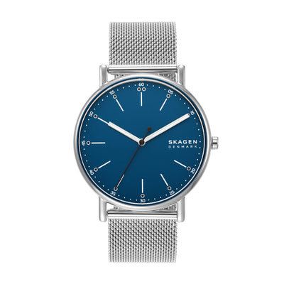 Skagen Signatur Silver Stainless Steel Mesh Watch with Three-Hand Movement - SKW6904