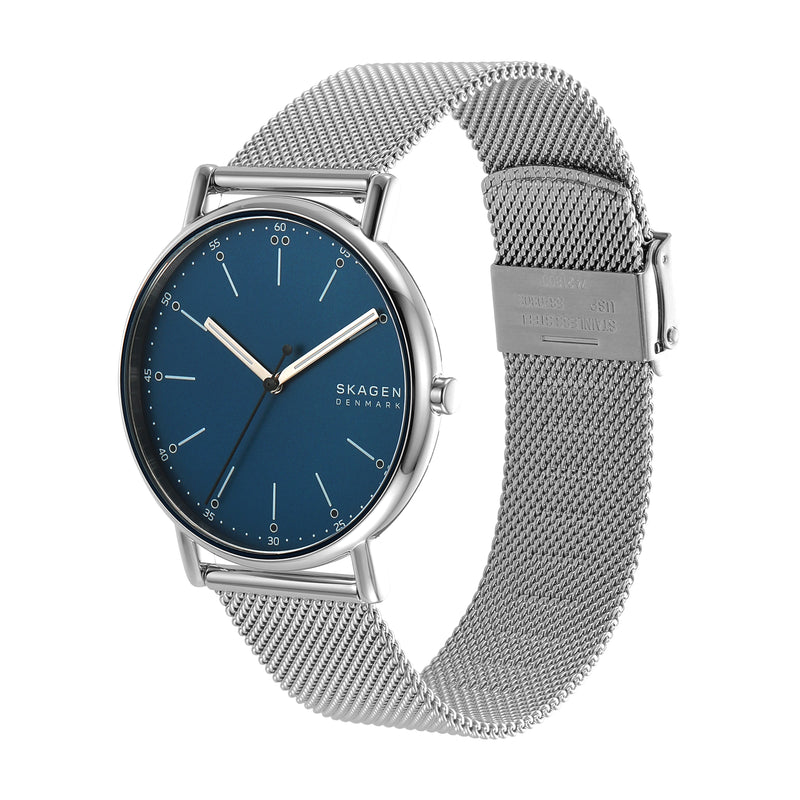 Skagen Signatur Silver Stainless Steel Mesh Watch with Three-Hand Movement - SKW6904