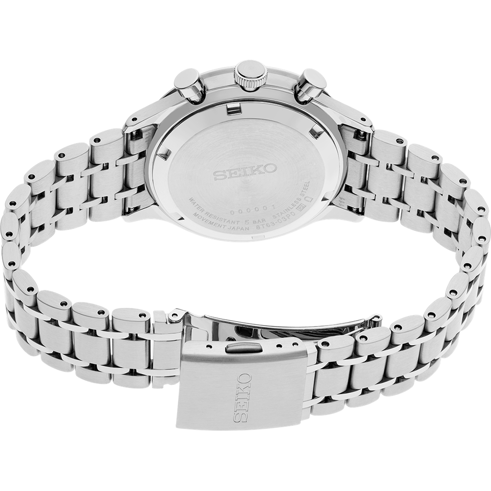 Seiko Chronograph Men's Black Dial Watch SSB479P