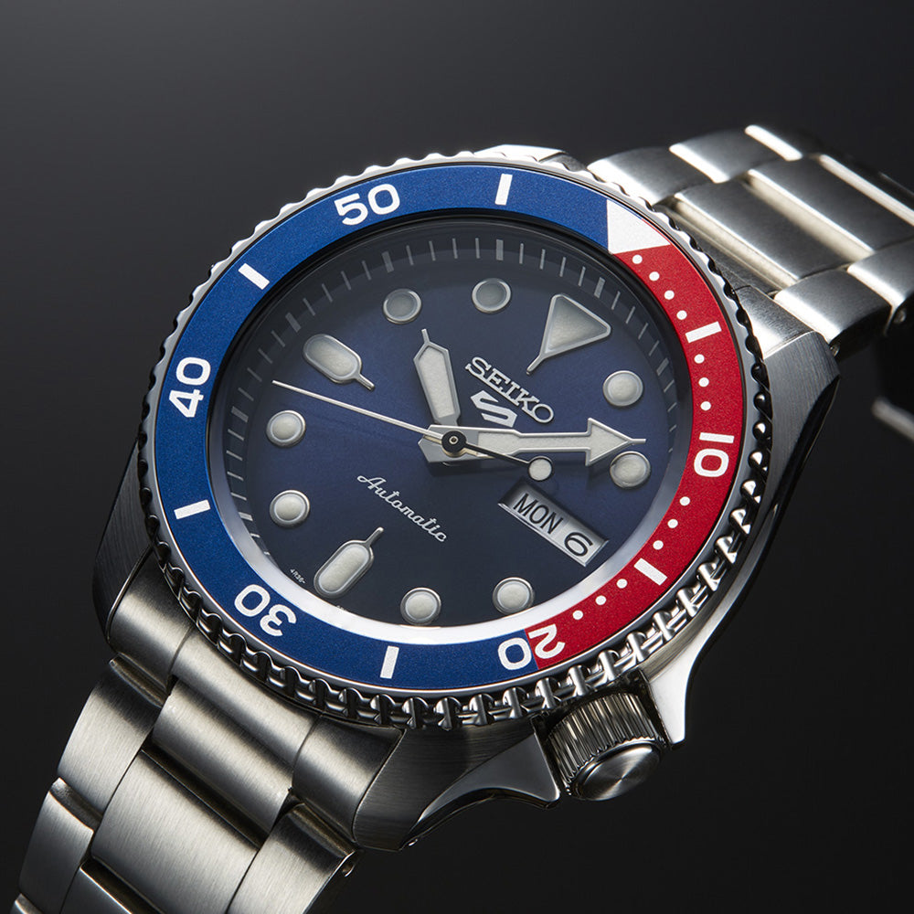 Seiko Sports Automatic Blue and Red Bezel Watch SRPD53K