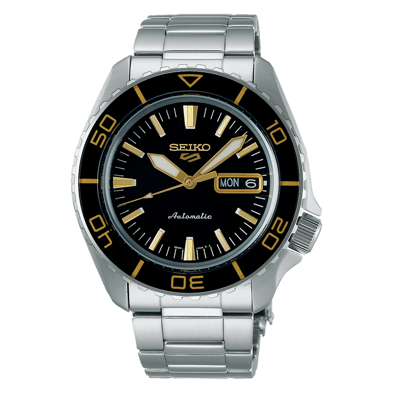 Seiko SNZH Tribute with Black Gold Bezel and Luminescent Indices SRPK9 Watch Direct