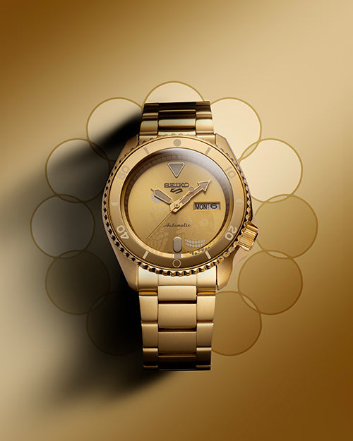 Seiko 5 Kentaro Yoshida Limited Edition “Time Goes by Forever” All Gold SRPL26K
