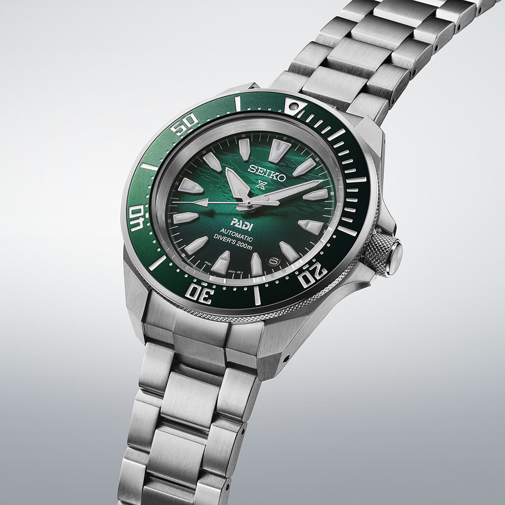 Seiko Prospex Diver Watch 200M Green Dial Stainless Steel Elegance SRPL53K
