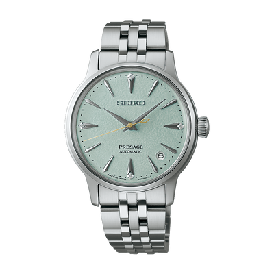 Seiko Presage Daytime 'Frozen Mojito' Automatic Blue Green Dial Watch with Diamonds SRPL63J