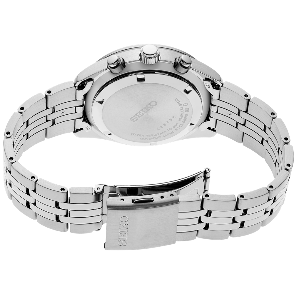 Seiko Chronograph Men's Black Dial Watch SSB429P