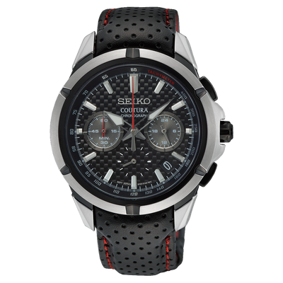 Seiko Coutura Carbon Fibre Dial Chronograph Watch SSB437P Watch