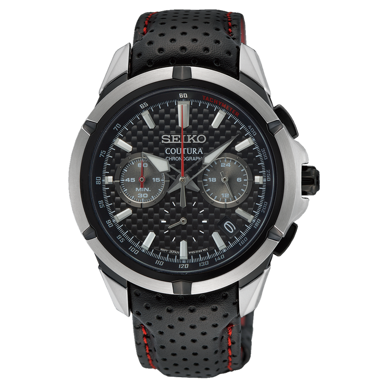 Seiko Coutura Carbon Fibre Dial Chronograph Watch SSB437P Watch