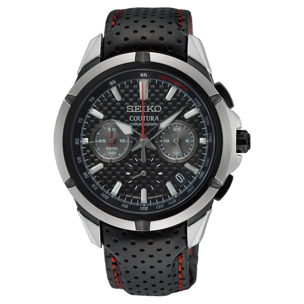 Seiko Coutura Carbon Fibre Dial Chronograph Watch SSB437P-9