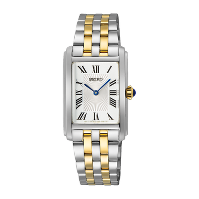 Seiko Two Tone Square Womens Dress Watch SWR087P Watch Direct
