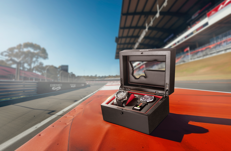 Seiko Supercars SRPL54K collector’s box with Mount Panorama track map