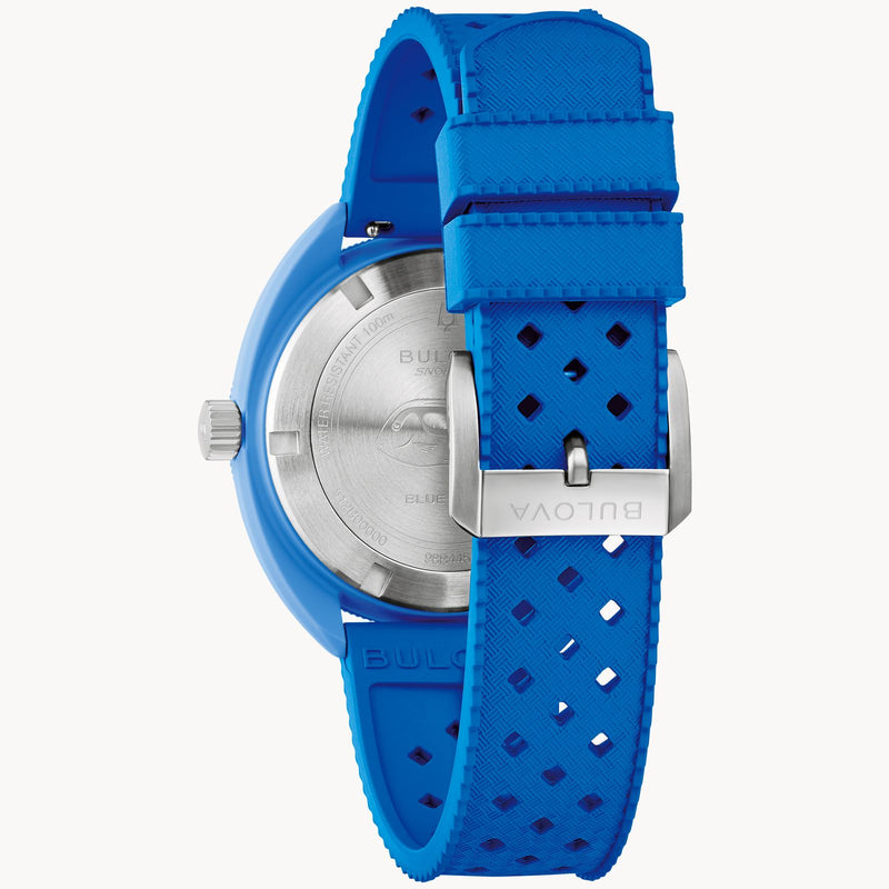 Bulova Snorkel Blue Dial Rubber Strap Watch 98B445