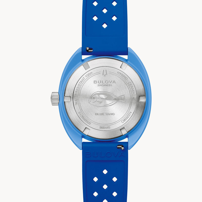 Bulova Snorkel Blue Dial Rubber Strap Watch 98B445