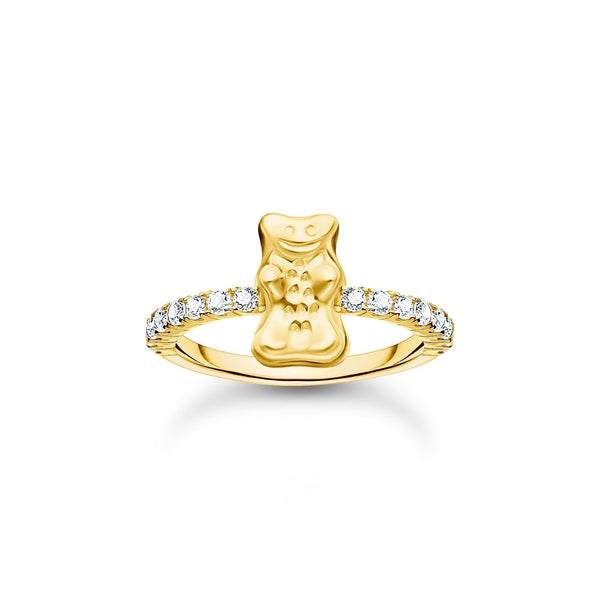 THOMAS SABO Ring with Gold HARIBO goldbear and zirconia