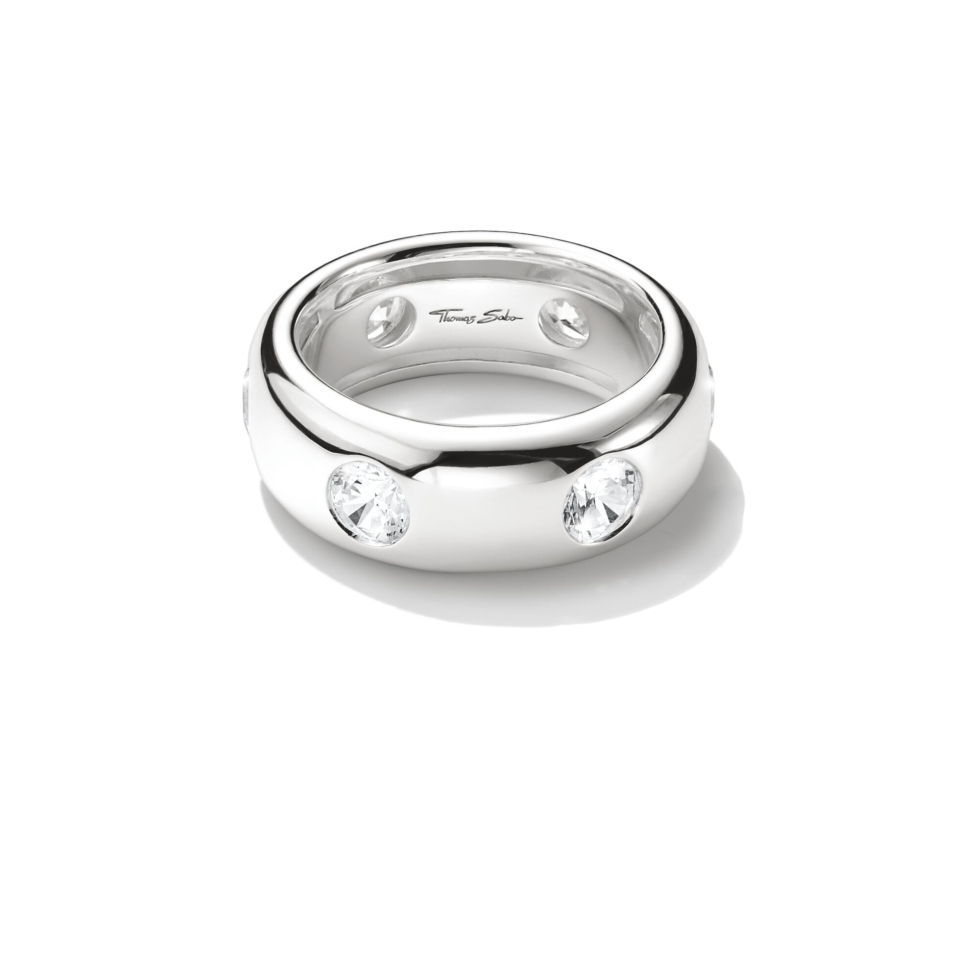 THOMAS SABO Band Ring with White Zirconia Stones