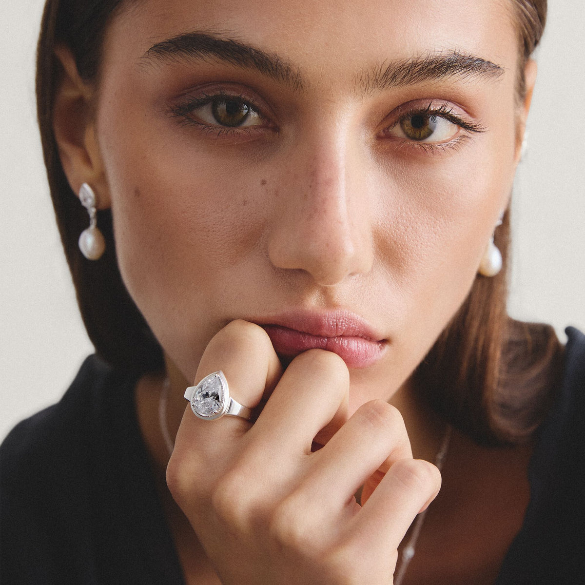 Thomas Sabo Ring with zirconia in teardrop shape TR2522-50