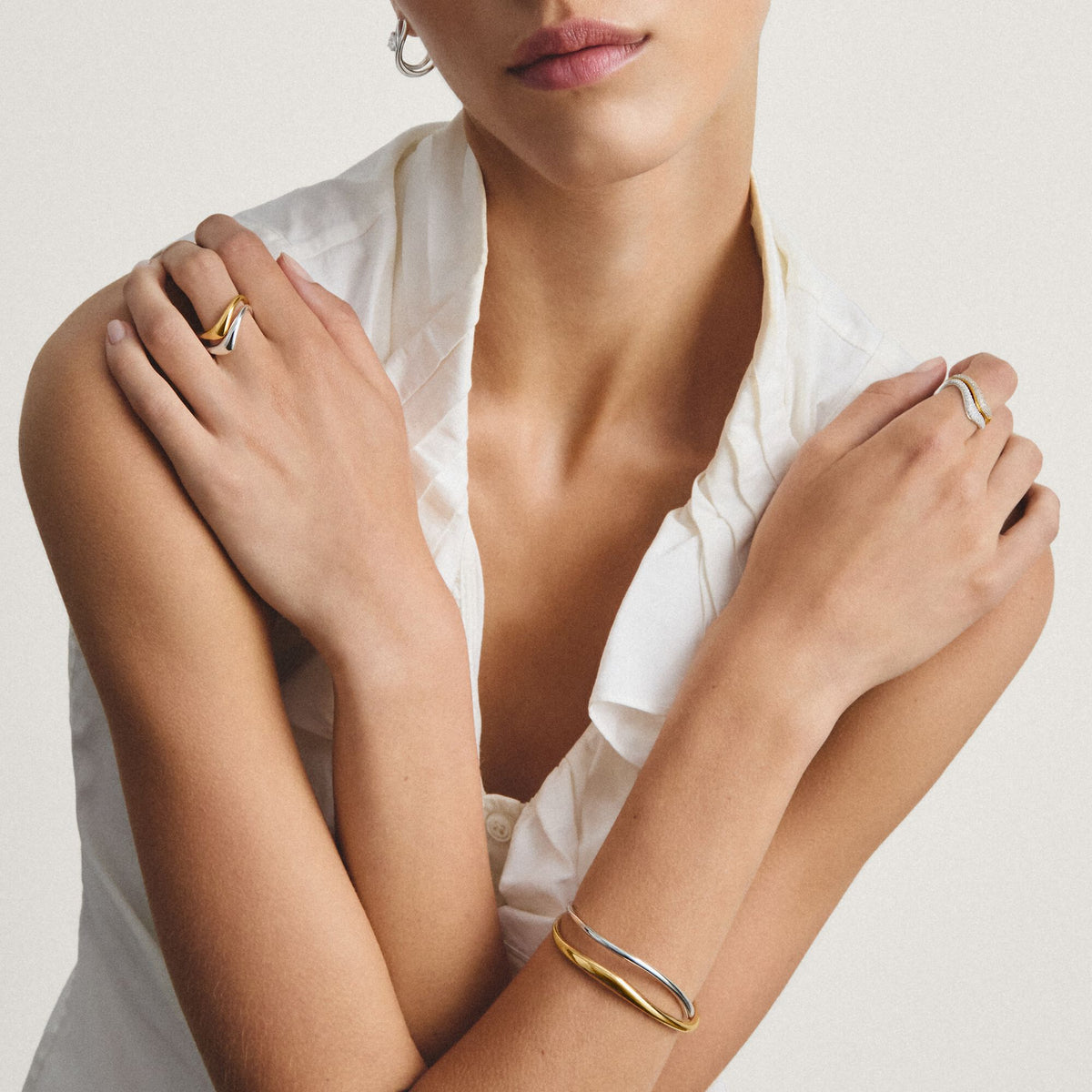 Thomas Sabo Ring in wave shape TR2544-50