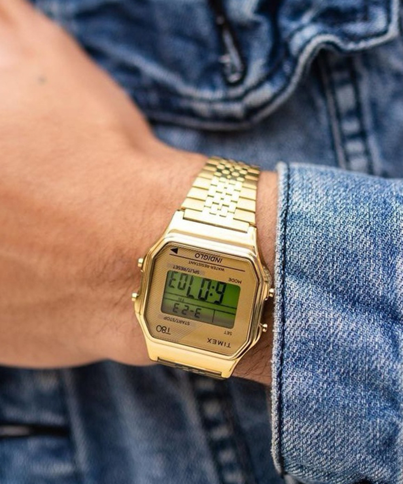 Timex T80 34mm Gold Watch TW2R79200