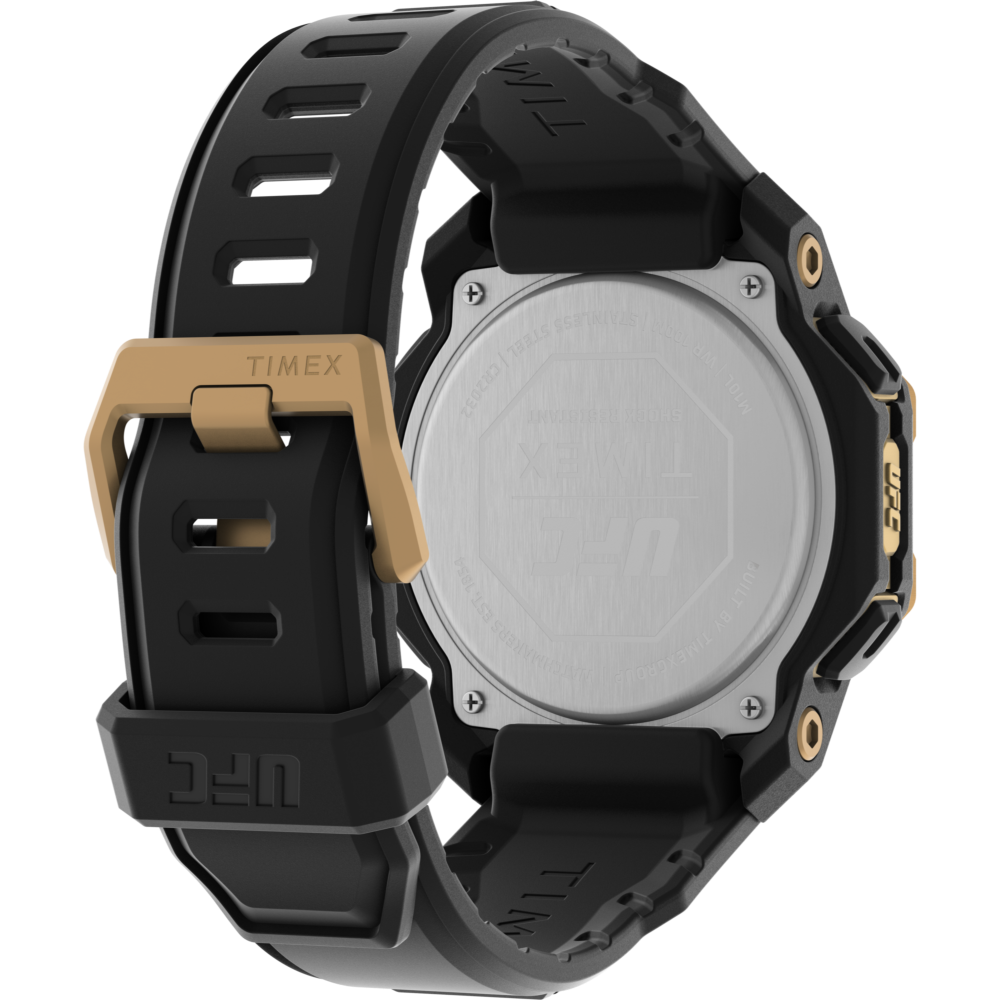 Timex UFC Knockout 49mm Black PU Men's Digital Watch TW2V89000 - Side View