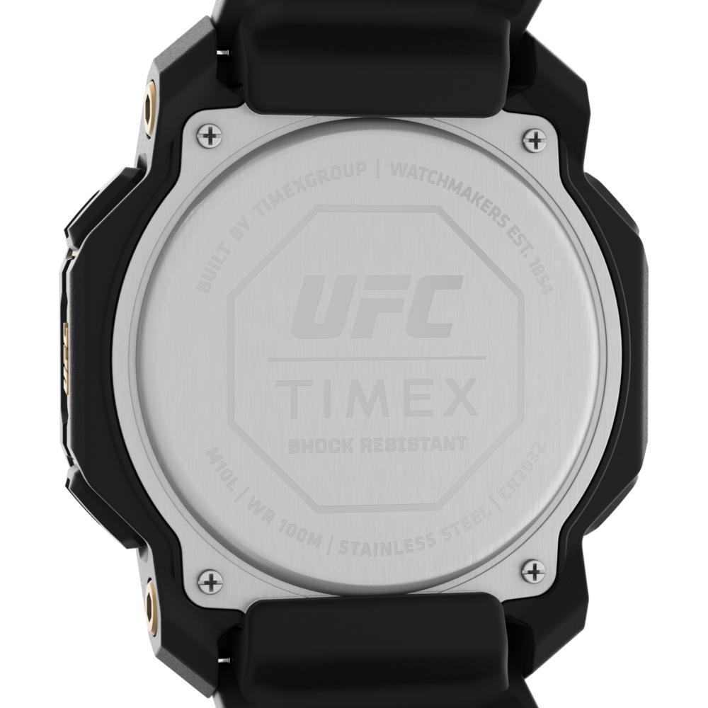 Timex UFC Knockout 49mm Black PU Men's Digital Watch TW2V89000 - Detail View
