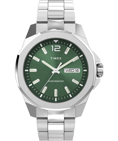 Timex Essex 44mm Stainless Steel Green Dial Watch TW2W13900