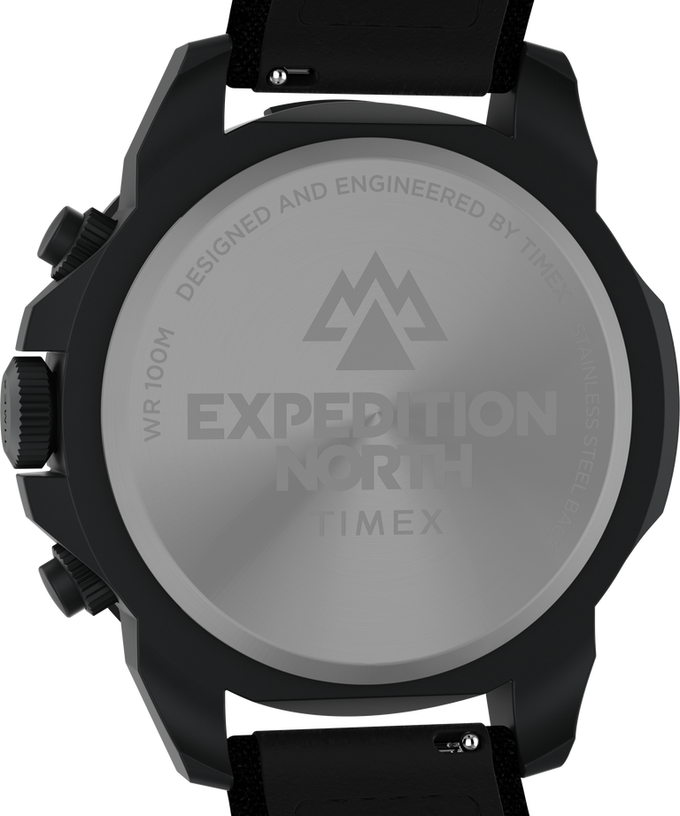 Timex Expedition 42mm Leather Black Dial Watch TW2W16000