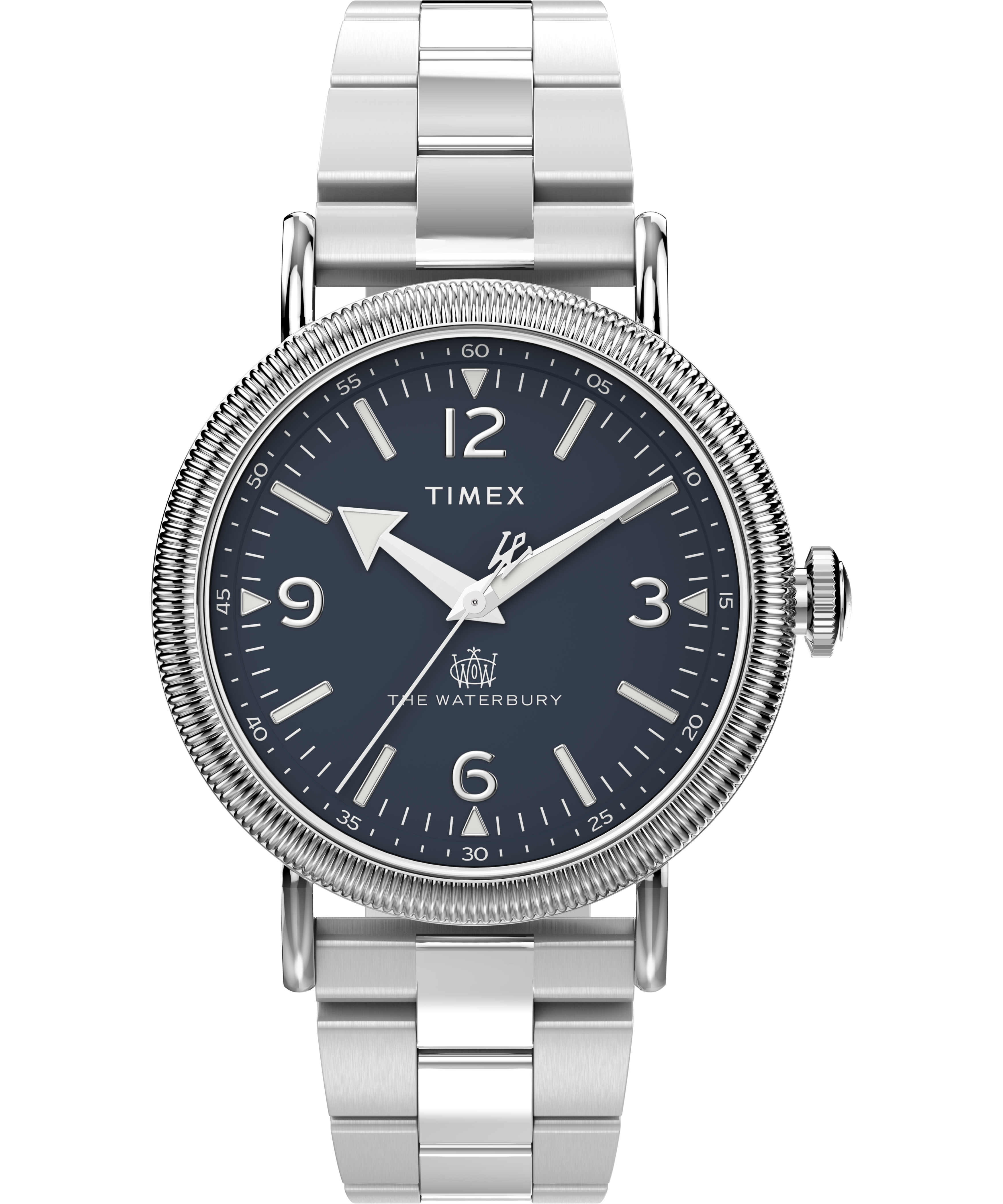 Timex Waterbury 40mm Stainless Steel Blue Dial Watch TW2W20500
