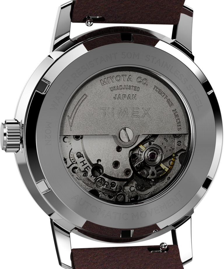 Timex Marlin Automatic 40mm Leather Strap Watch TW2W33800