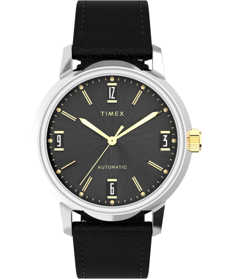 Timex Marlin Automatic 40mm Leather Strap Watch TW2W33900