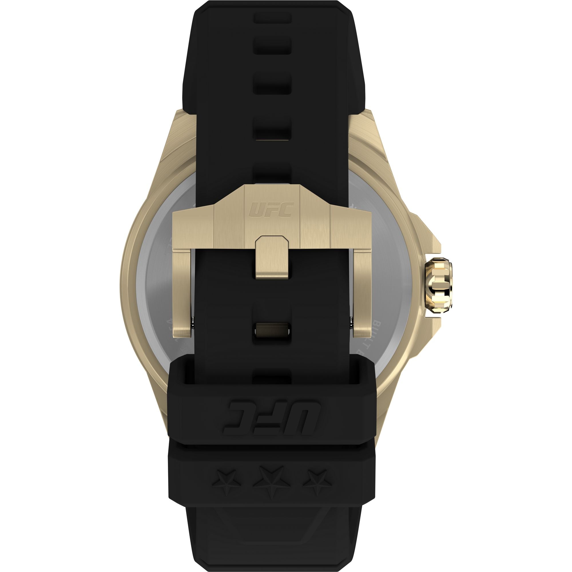 Timex UFC Prospect 46mm Gold-Tone Black Silicone Men's Watch TW2W73600 - Side View