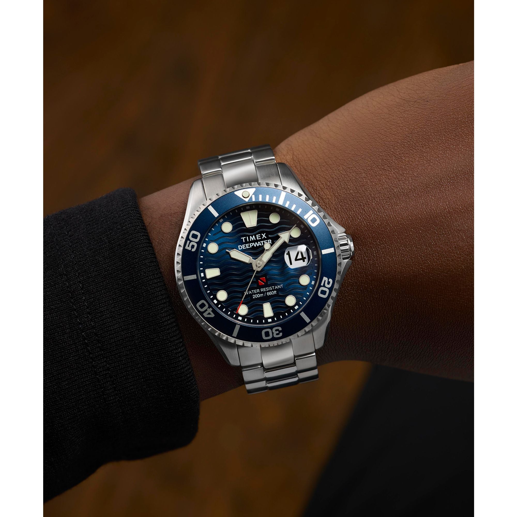 Timex Deepwater Meridian 200M Stainless Steel Strap Watch TW2W81900