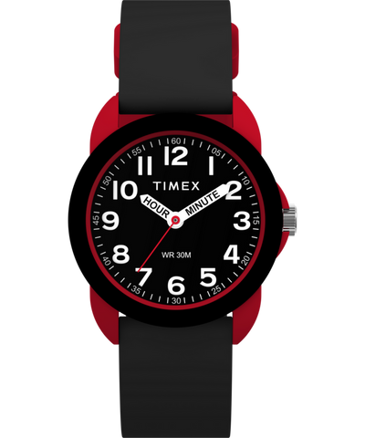 Timex Time Machines Red and Black Silicone Strap Kids Watch TW2W91900